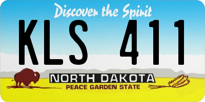 ND license plate KLS411