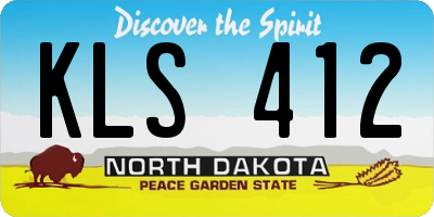 ND license plate KLS412