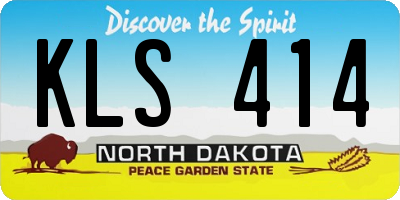 ND license plate KLS414