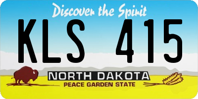 ND license plate KLS415