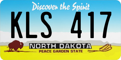 ND license plate KLS417