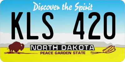 ND license plate KLS420
