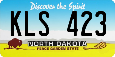 ND license plate KLS423