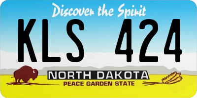ND license plate KLS424