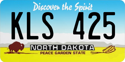 ND license plate KLS425