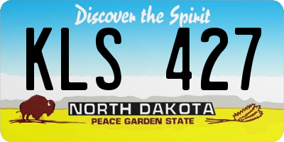 ND license plate KLS427