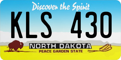 ND license plate KLS430