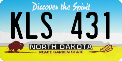 ND license plate KLS431