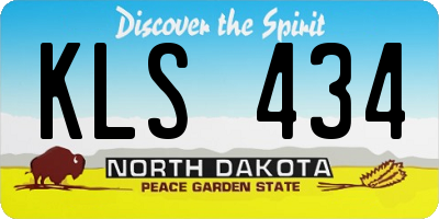 ND license plate KLS434
