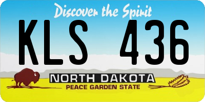 ND license plate KLS436