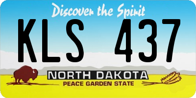 ND license plate KLS437