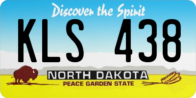 ND license plate KLS438