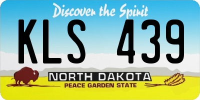 ND license plate KLS439