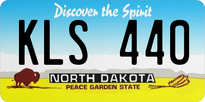 ND license plate KLS440