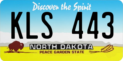 ND license plate KLS443