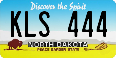 ND license plate KLS444