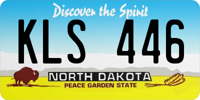 ND license plate KLS446