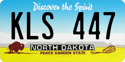 ND license plate KLS447