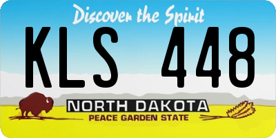 ND license plate KLS448