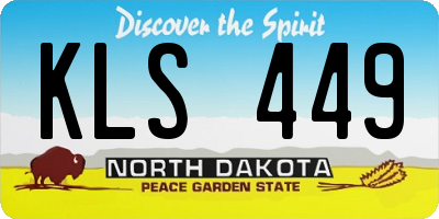 ND license plate KLS449