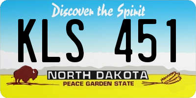 ND license plate KLS451