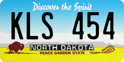 ND license plate KLS454