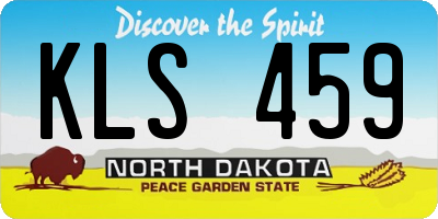 ND license plate KLS459