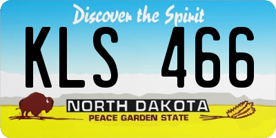 ND license plate KLS466