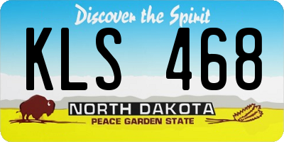ND license plate KLS468