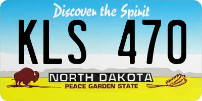 ND license plate KLS470