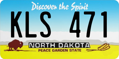 ND license plate KLS471