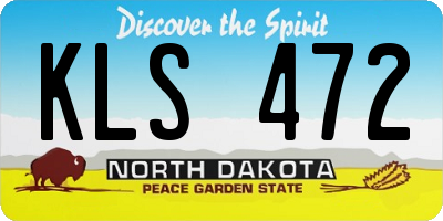 ND license plate KLS472