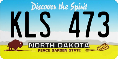 ND license plate KLS473