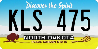 ND license plate KLS475