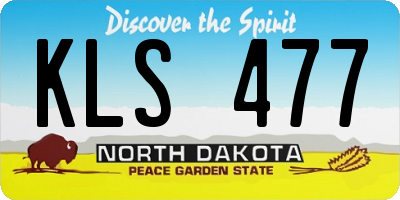 ND license plate KLS477