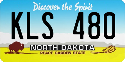 ND license plate KLS480