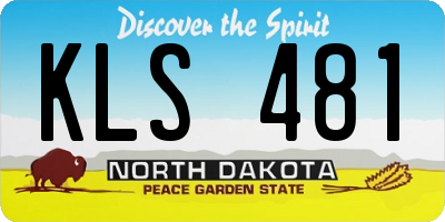 ND license plate KLS481
