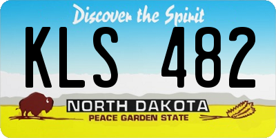 ND license plate KLS482
