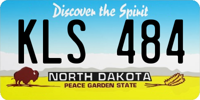 ND license plate KLS484