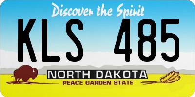 ND license plate KLS485
