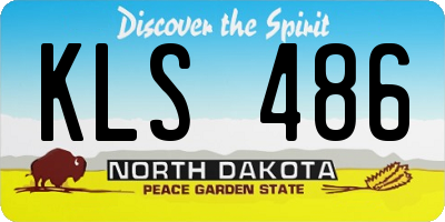 ND license plate KLS486