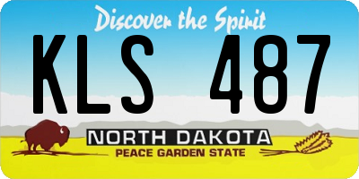 ND license plate KLS487