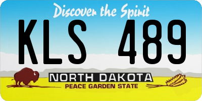 ND license plate KLS489