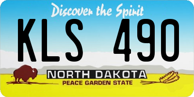 ND license plate KLS490