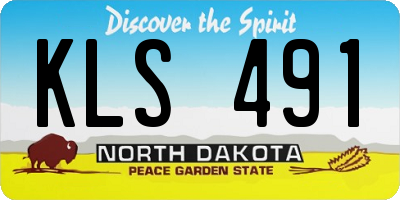 ND license plate KLS491