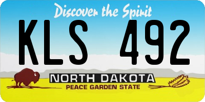 ND license plate KLS492