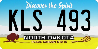 ND license plate KLS493