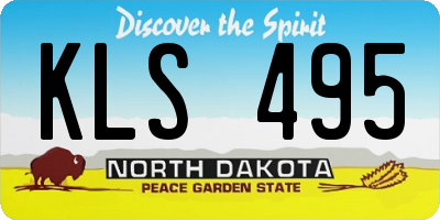 ND license plate KLS495