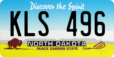 ND license plate KLS496