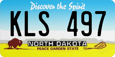 ND license plate KLS497